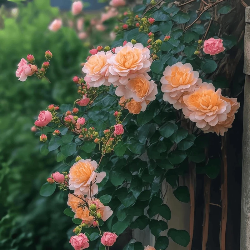 爬墙爬藤月季开花机器藤本月季花苗蔷薇花苗庭院盆栽四季循环开花