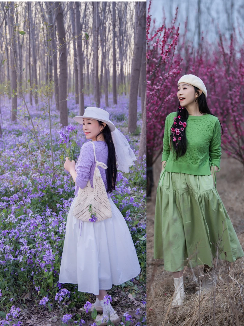 五一【一依定制】弹力腰四季日常女装半身裙棉文艺气质复古长裙