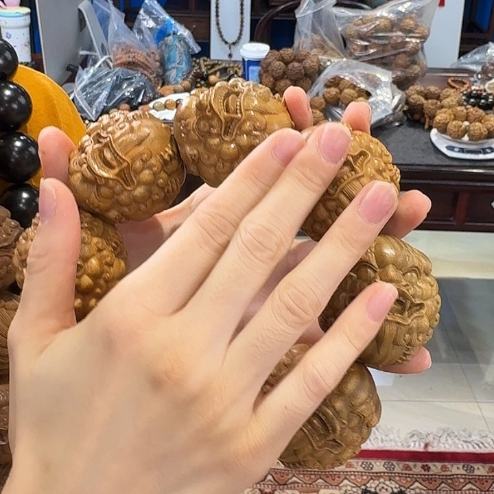 维腊木（绿檀）其他5.0貔貅单圈八方招财