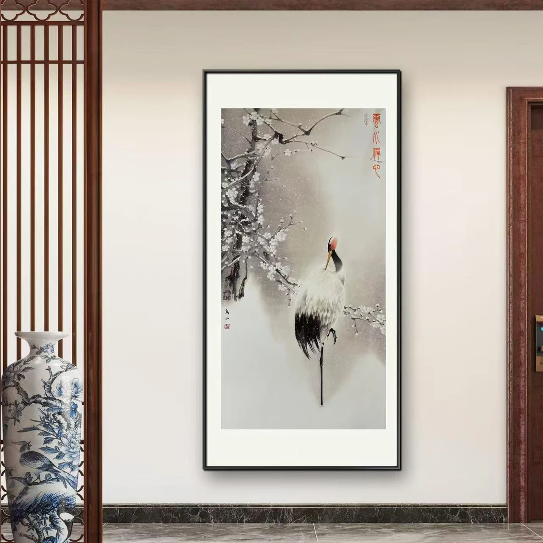 高老师原创花鸟系列梅花仙鹤