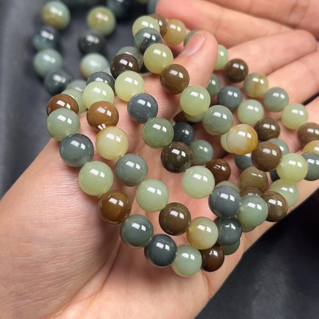 和田玉手链未镶嵌多样性拍一发一钢板料楼兰卡10货头