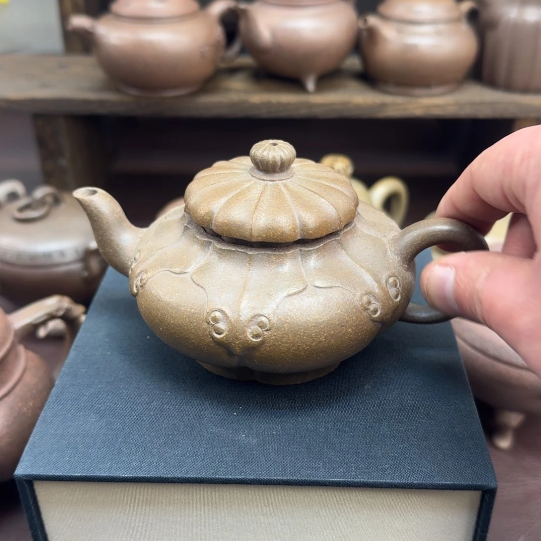 等***来茶杯紫砂筋文紫砂