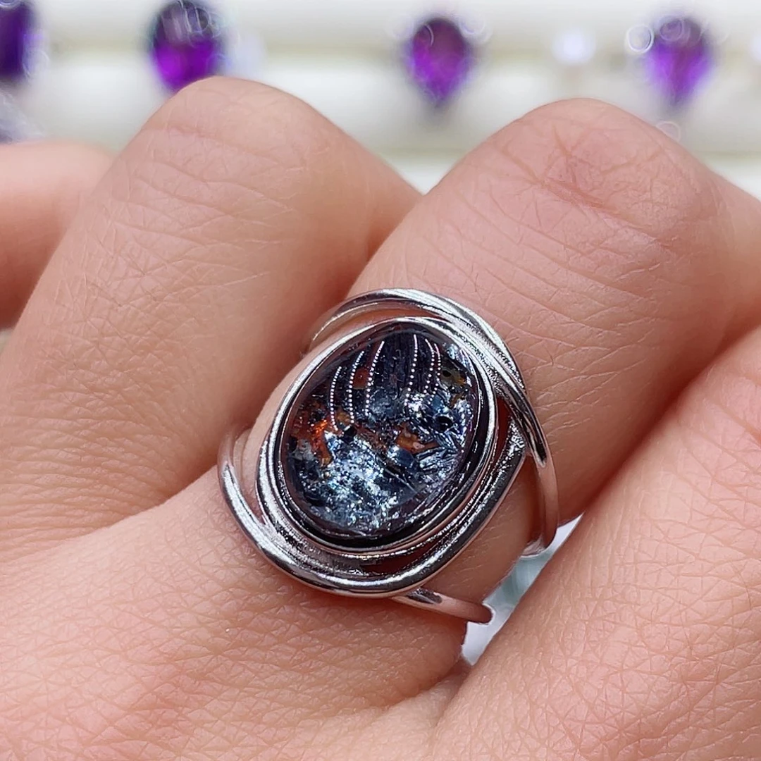 水晶戒指银S925镶嵌启*?