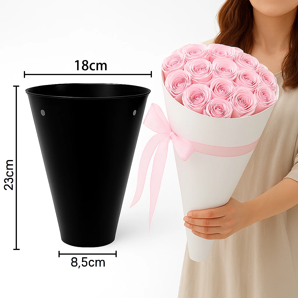 七夕冰激凌箭筒包花神器花束加高剑桶插花固定神器花束底座插花