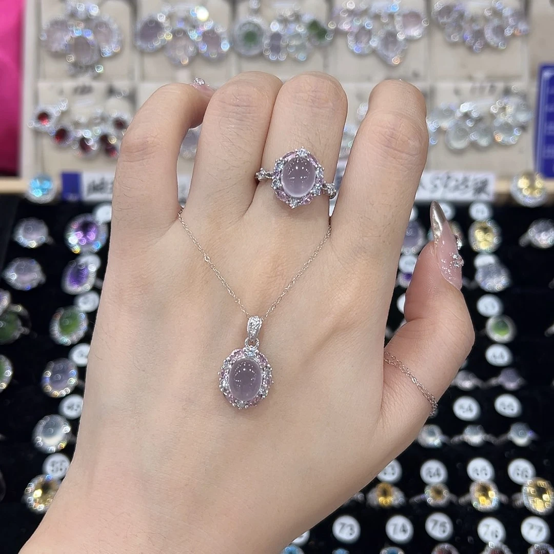 沉***默萤石银S925镶嵌戒指