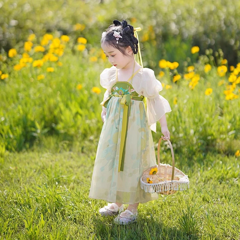 女童汉服中国风超仙夏季连衣裙女孩2024新款襦裙古风儿童春秋唐装