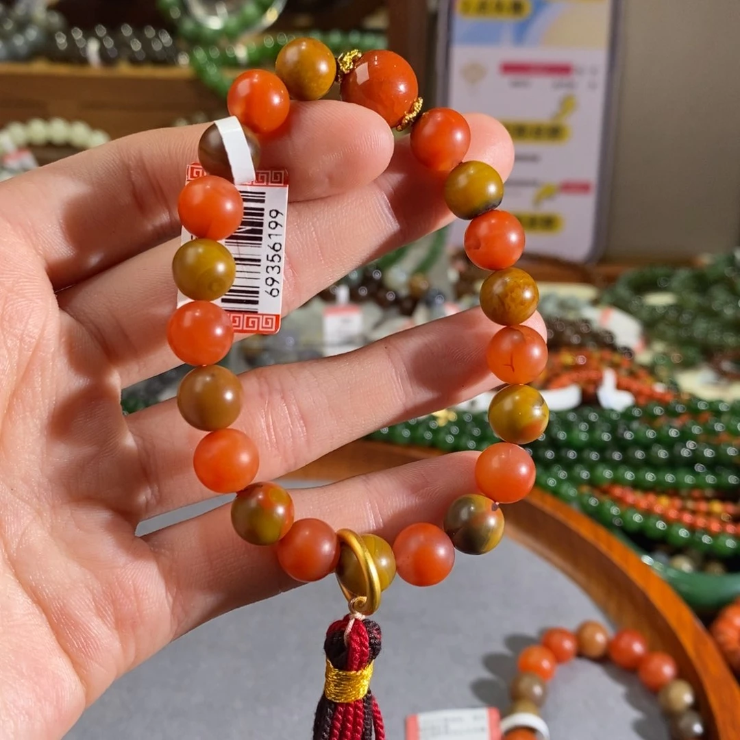 南红玛瑙手链未镶嵌