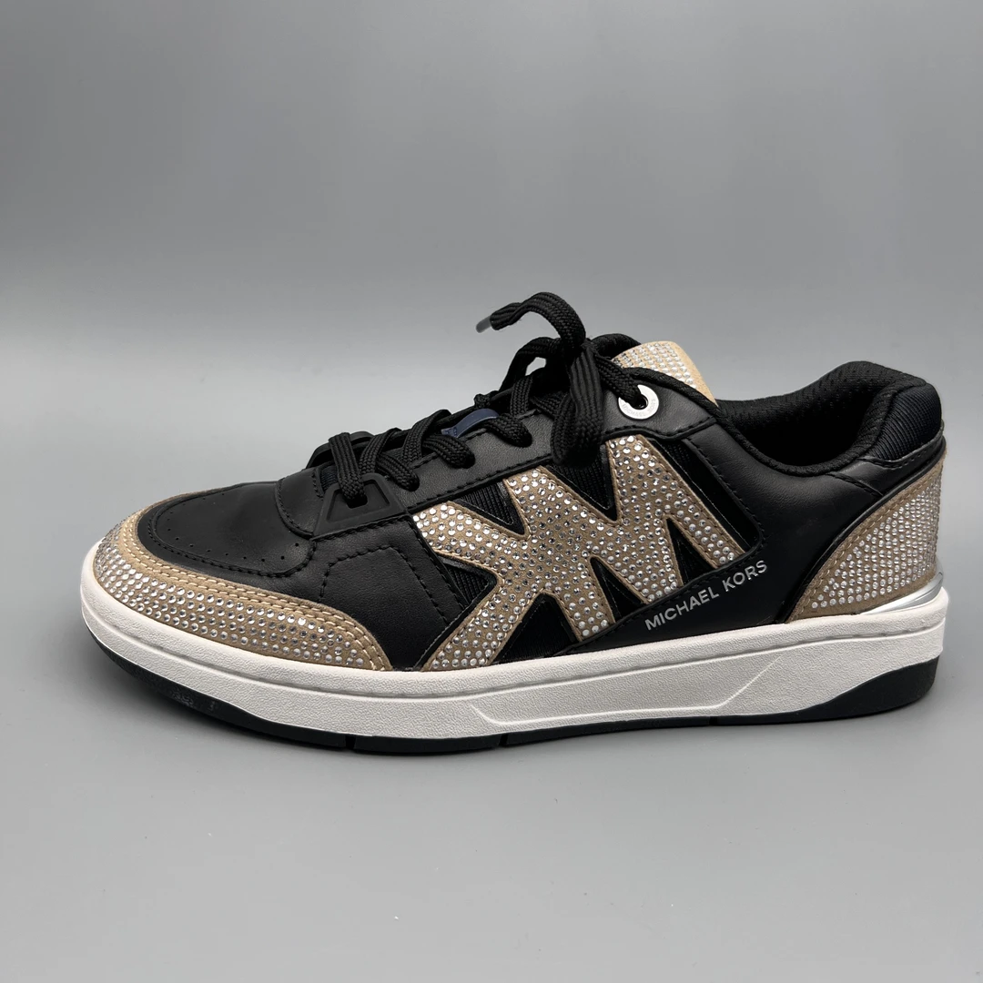 mi085 黑拼杏 烫钻款 女板鞋 迈