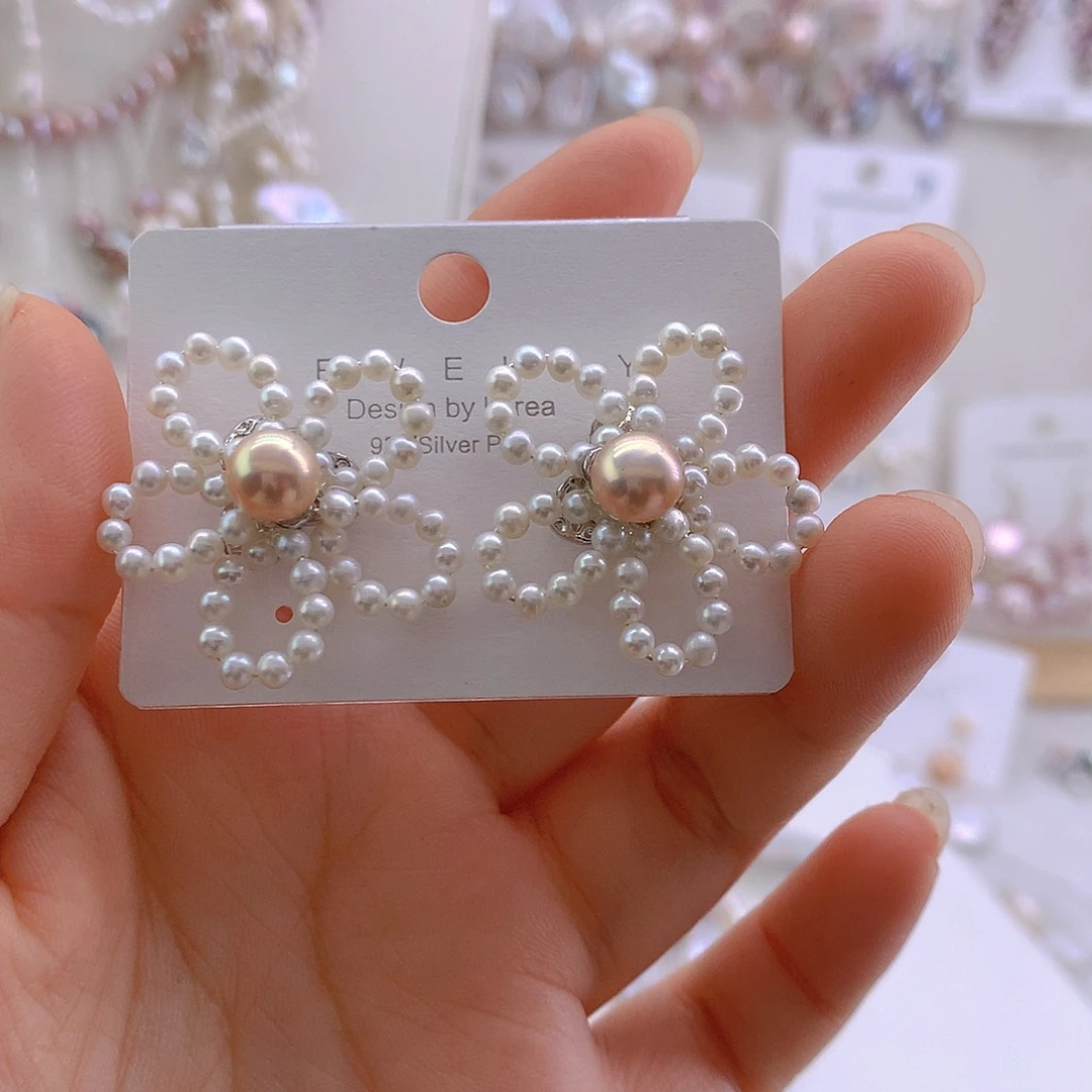 淡水珍珠耳环未镶嵌