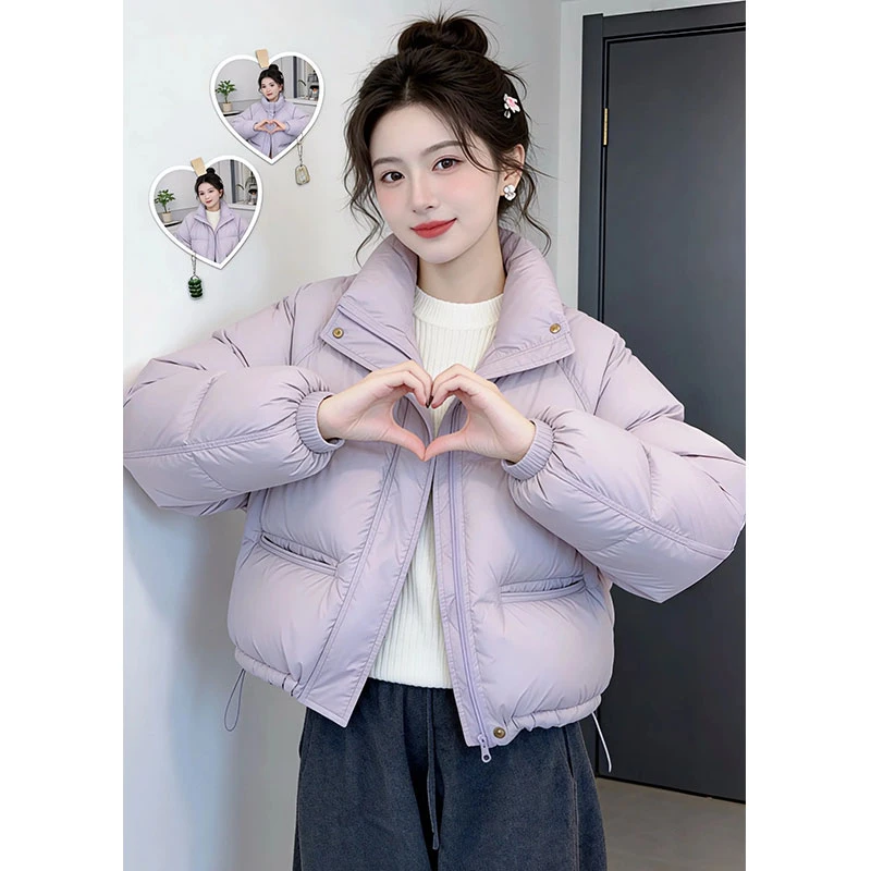 香朵儿【爱丽丝卿】甜美风气质显瘦纯色棉服女2026冬季新款时尚棉衣