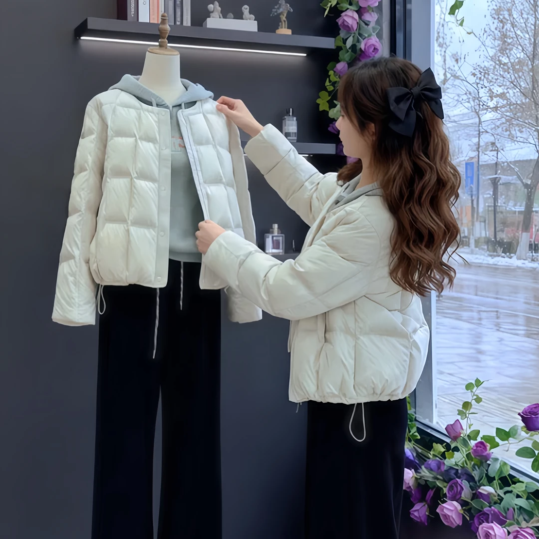 SHALLDOER【塞纳午后】纯色保暖棉服2025冬季豆腐块上衣氛围感搭子