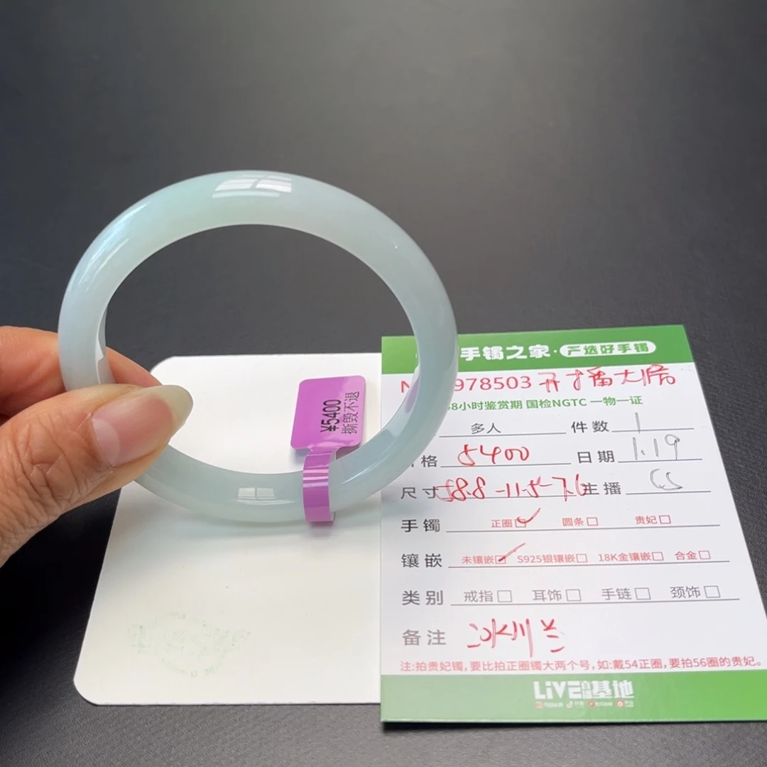 翡翠手镯（开口镯）未镶嵌多人