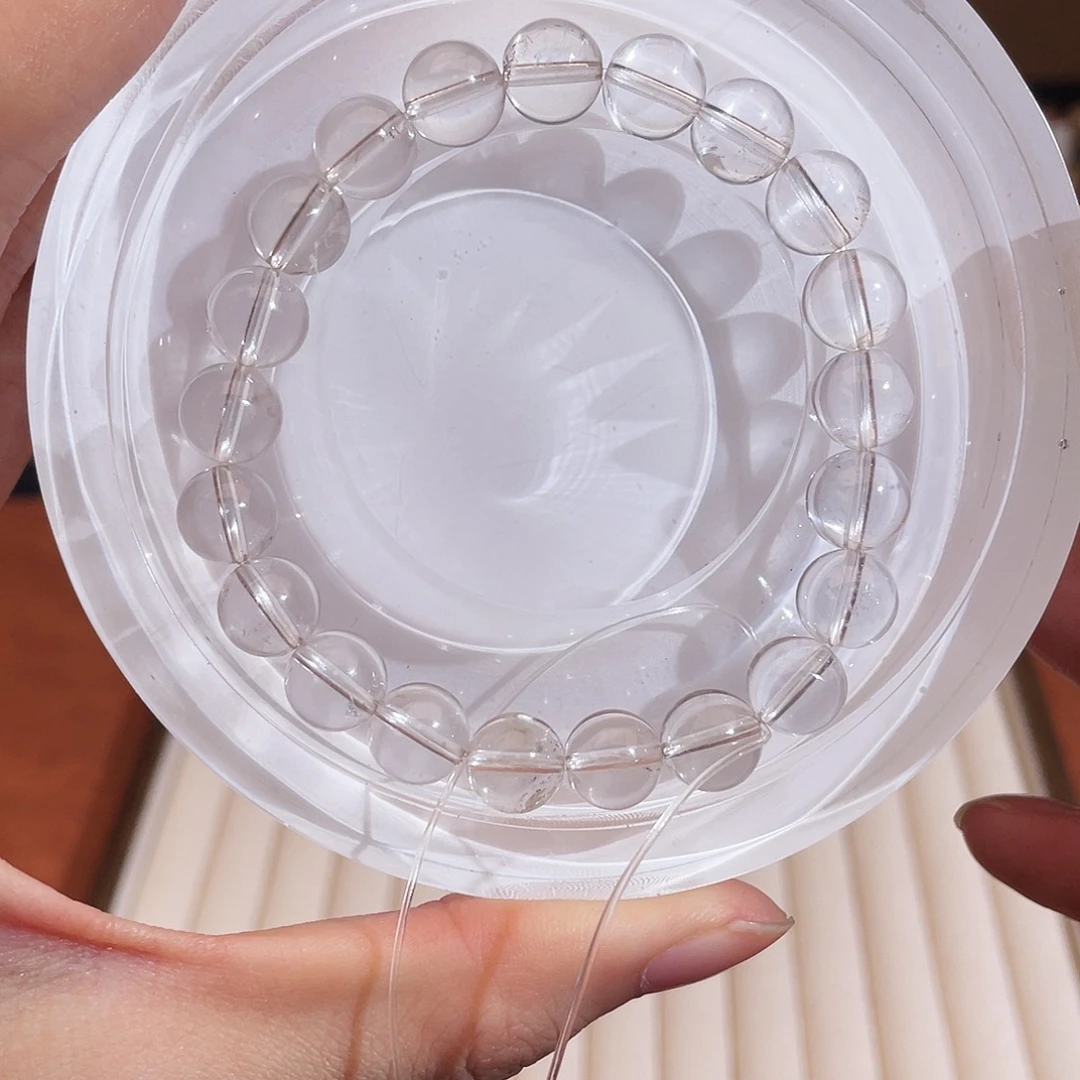 未镶嵌水晶手链单A白水9.5