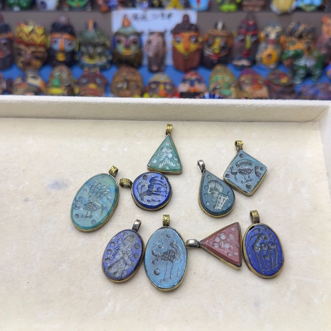 琉璃非金属萨珊印章配件