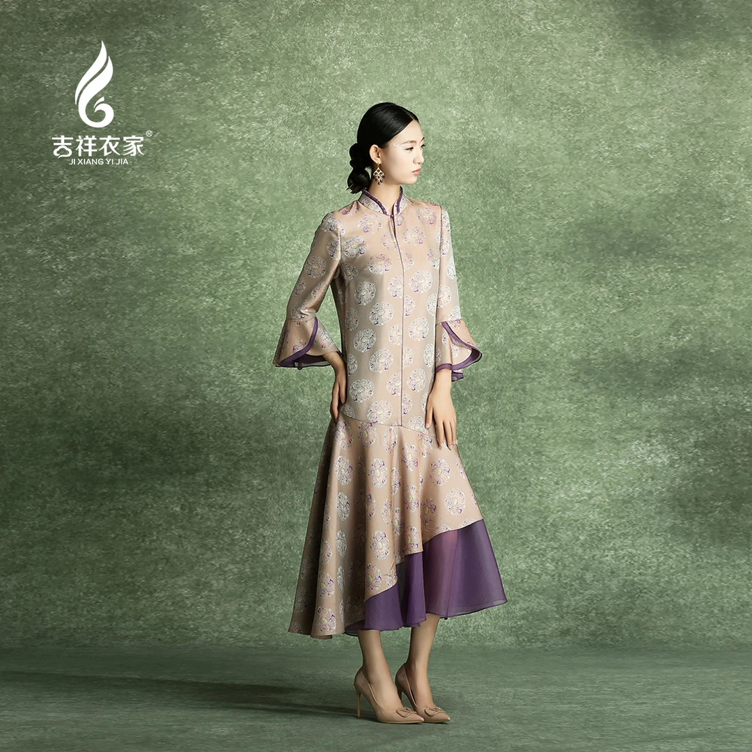 JIXIANGYIJIA/吉祥衣家凤凰台（连衣裙）942237078 桑蚕丝 新中式