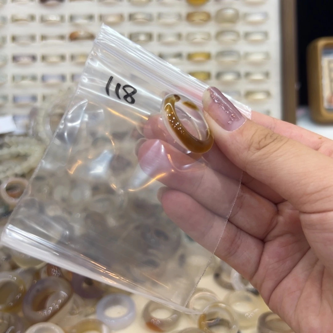 玛瑙/玉髓戒指合金118港17