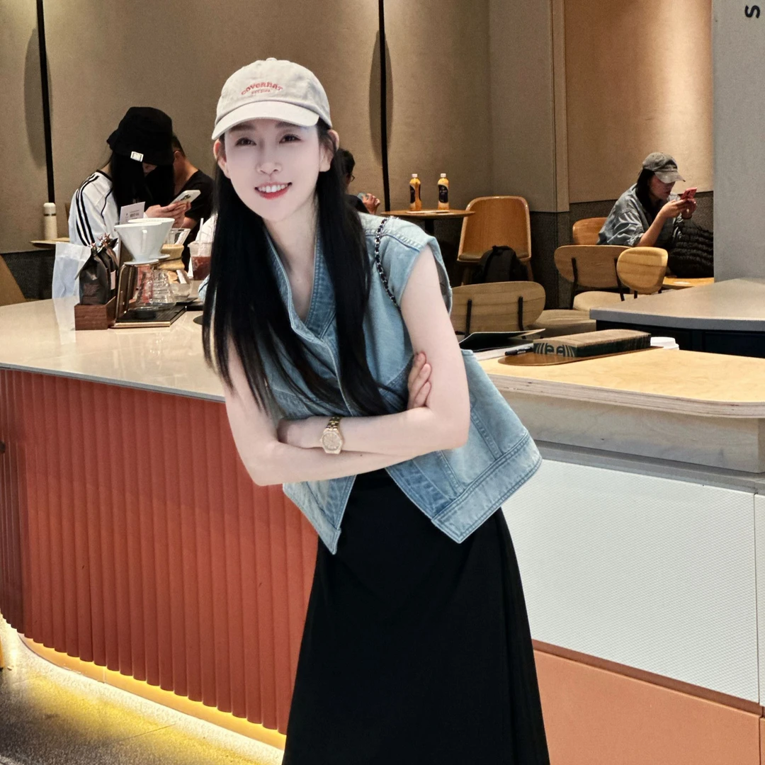 OUDOCKEE 鸥鸥【95棉】牛仔马甲 背心时尚复古 G2502N356T