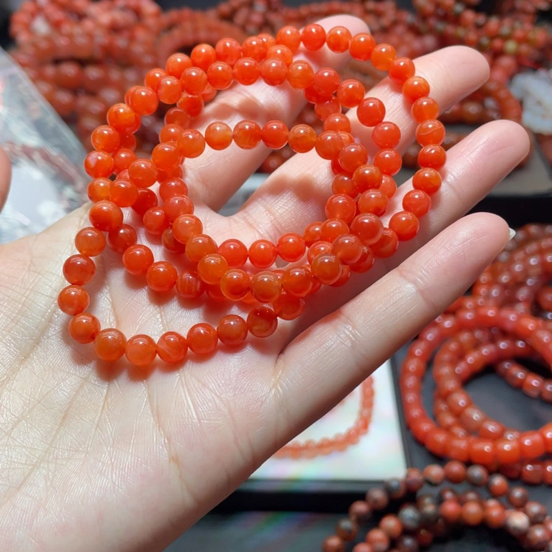 南红玛瑙手链未镶嵌