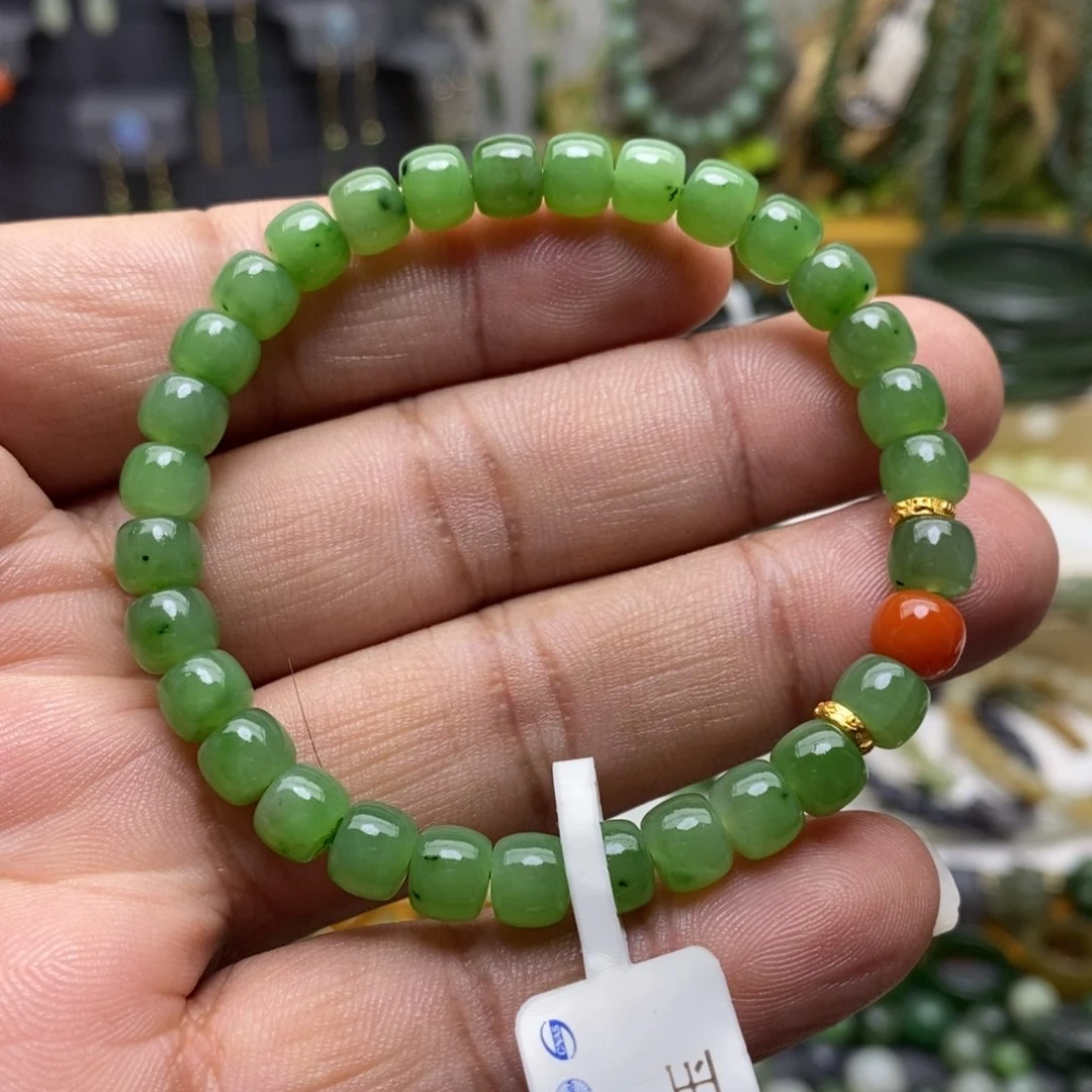 和田玉（碧玉）手链未镶嵌80