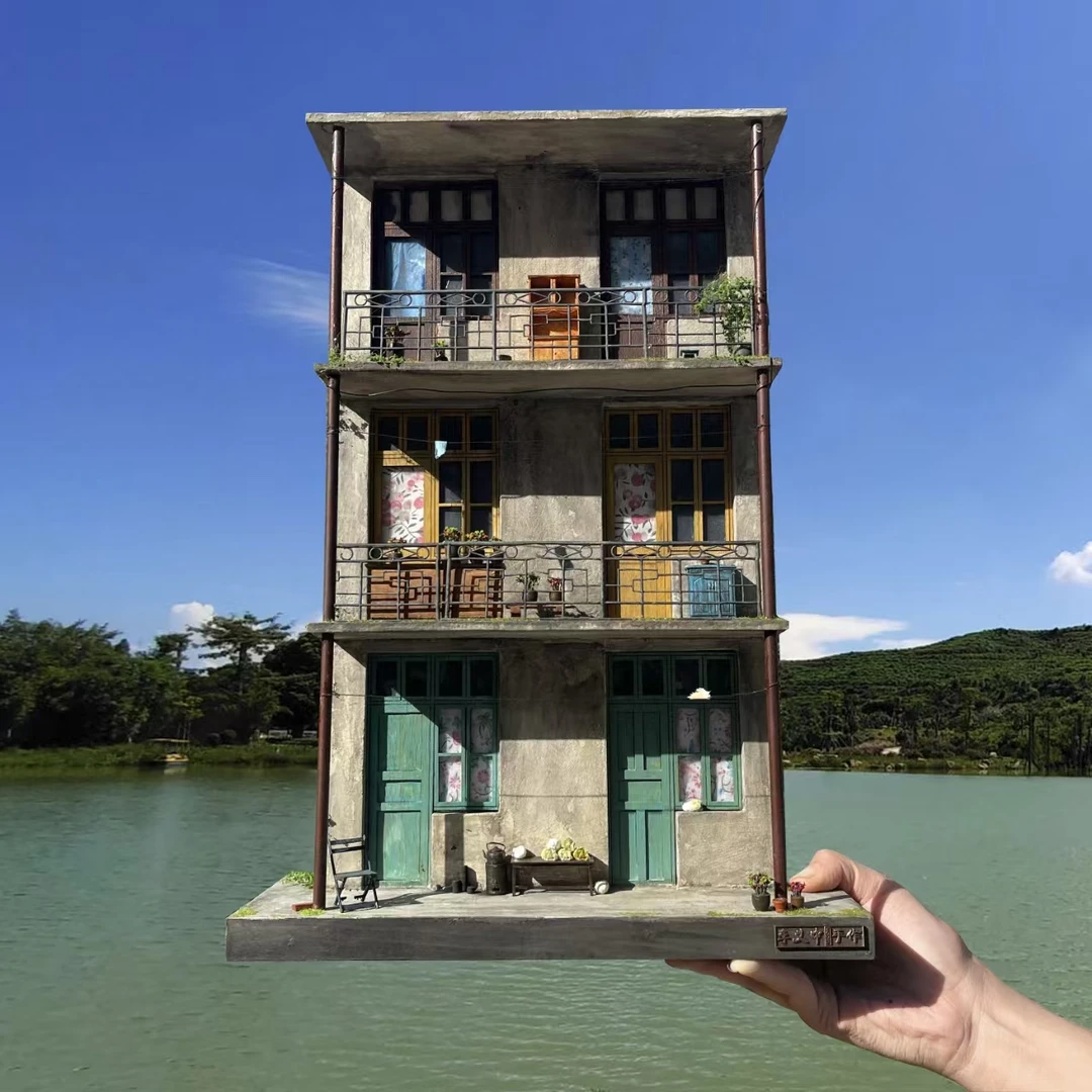 80年代筒子楼带你重返童年大院手工文创装饰品商务礼物茶室摆件