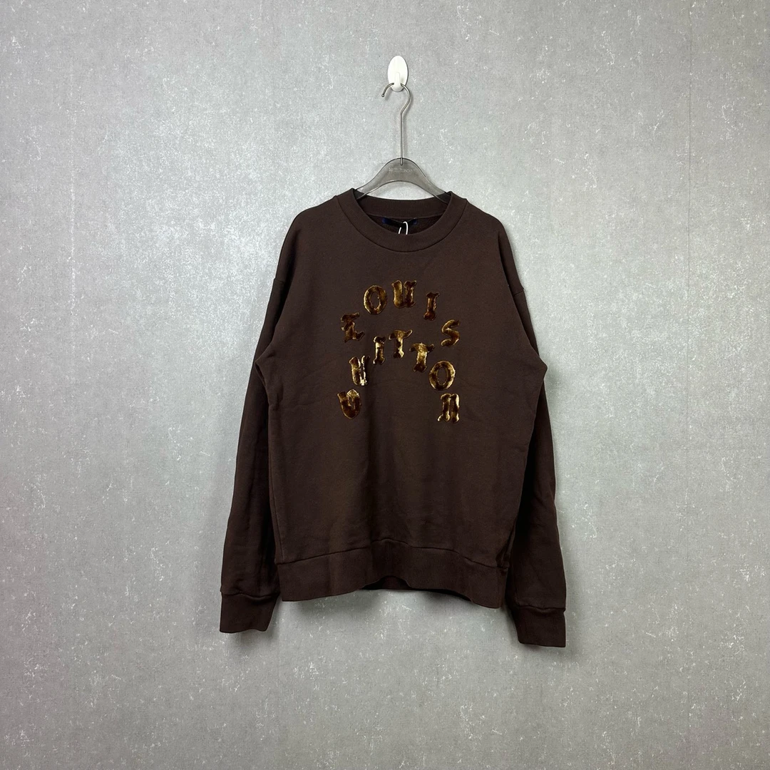 99新 LouisVuitton/路易威登 Logo字母圆领套头卫衣XL码/002478