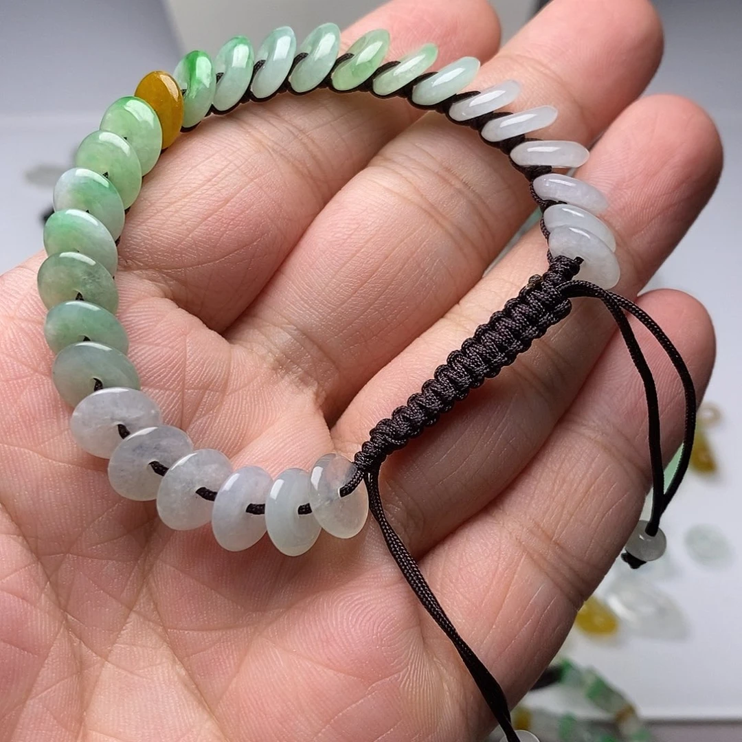 素***春未镶嵌手链翡翠天然翡翠