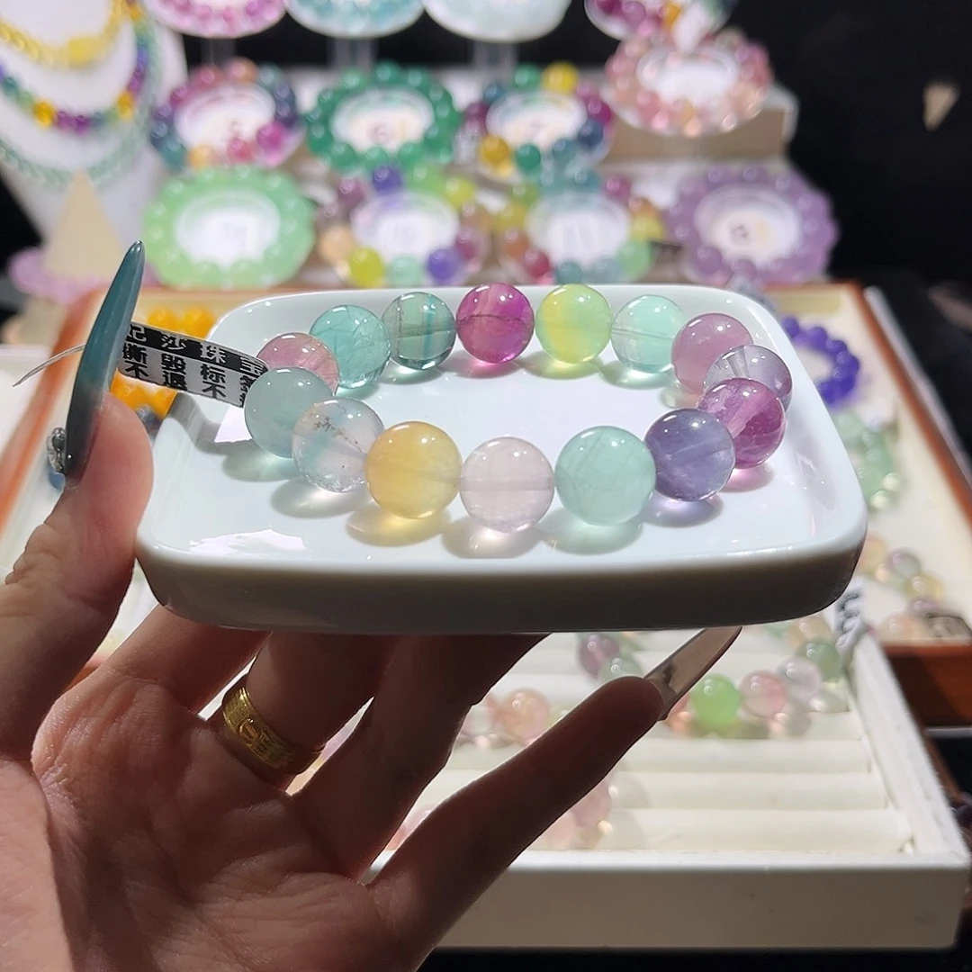未镶嵌手链萤石糖果色14+福利价！