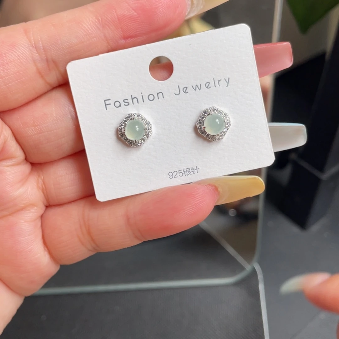 翡翠戒指银S925镶嵌L****野耳钉