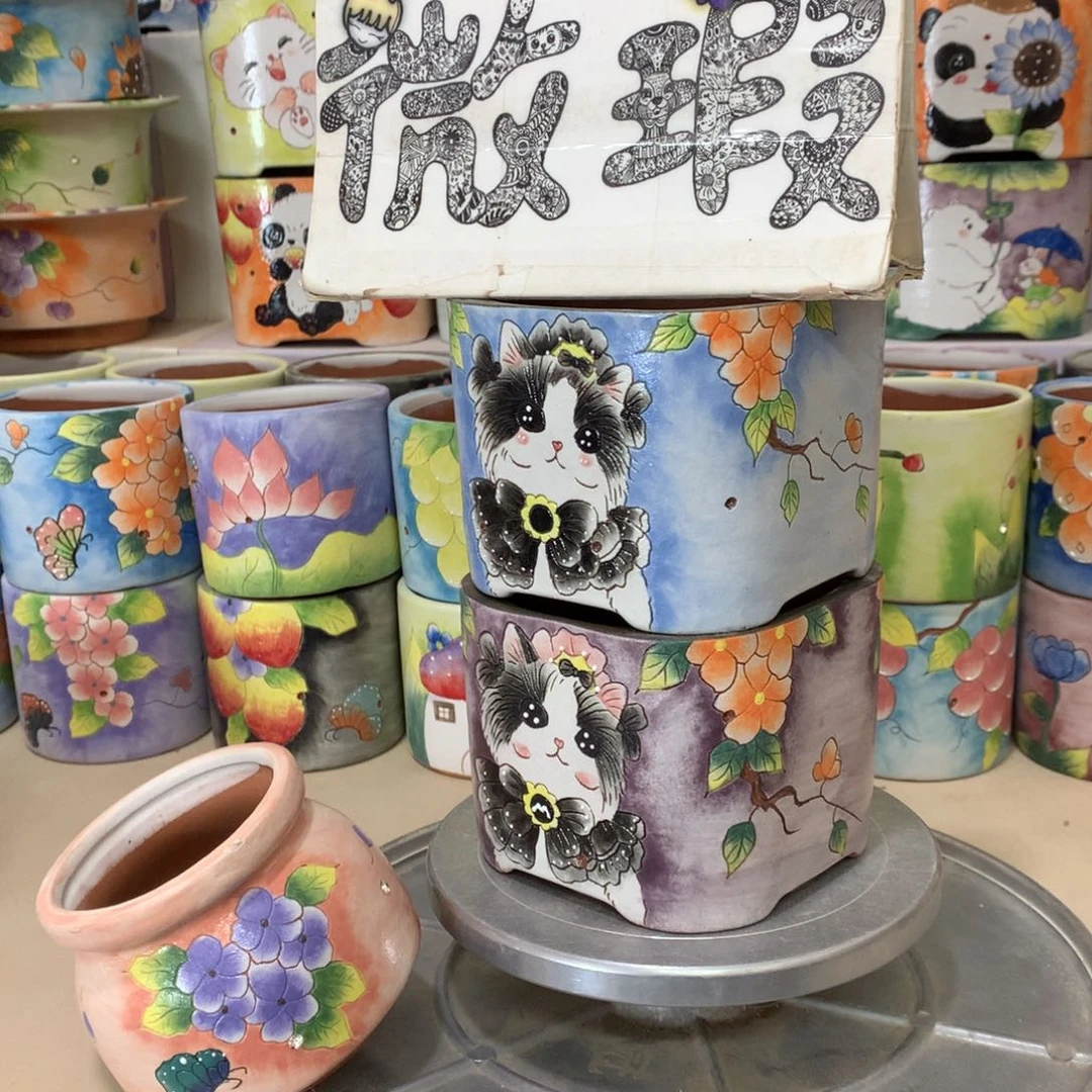?****?瑕疵花盆，手绘花盆