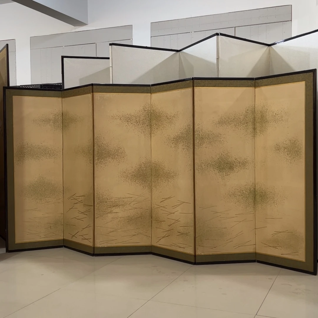 绘画屏风框画茶空间设计