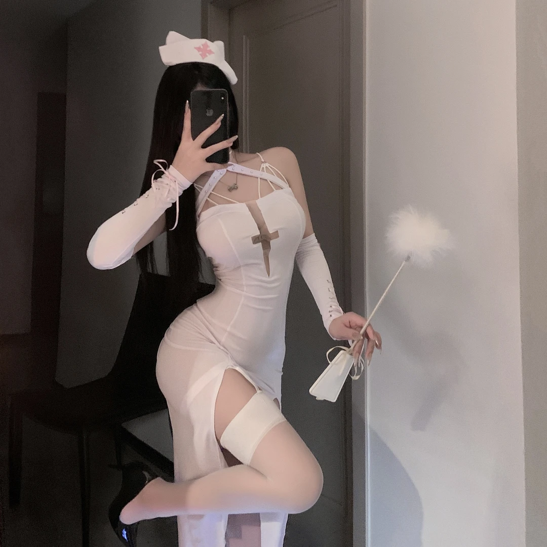 辣妹性感特工cos万圣节护士修女制服套装！【伍月柒号！no退no换】