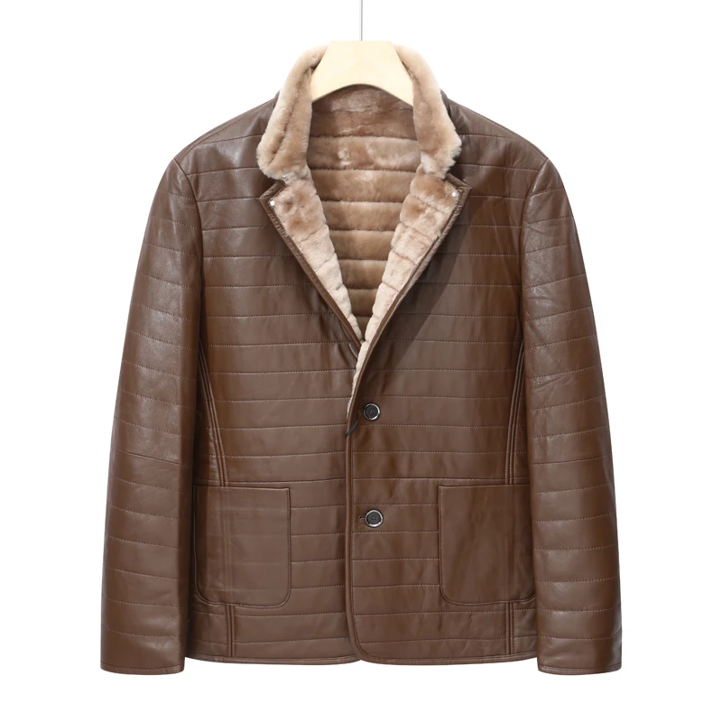 H1021冬季男士皮衣  商务休闲外套