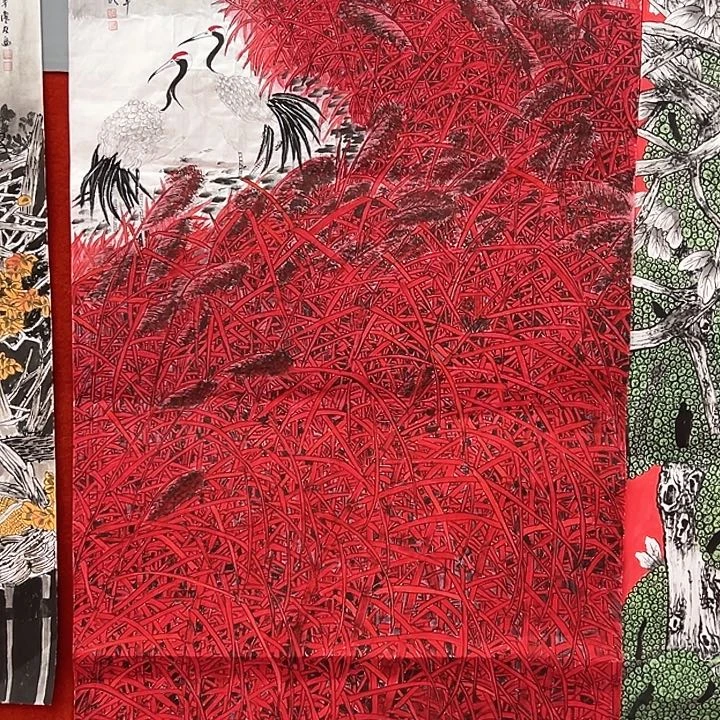 国画新年快乐纯手绘作品