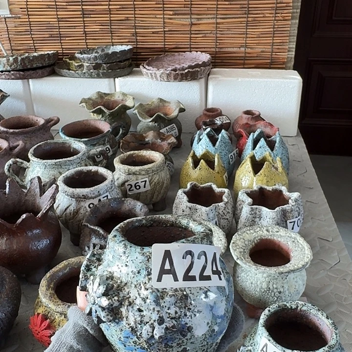 内口4高8粗陶手工制作