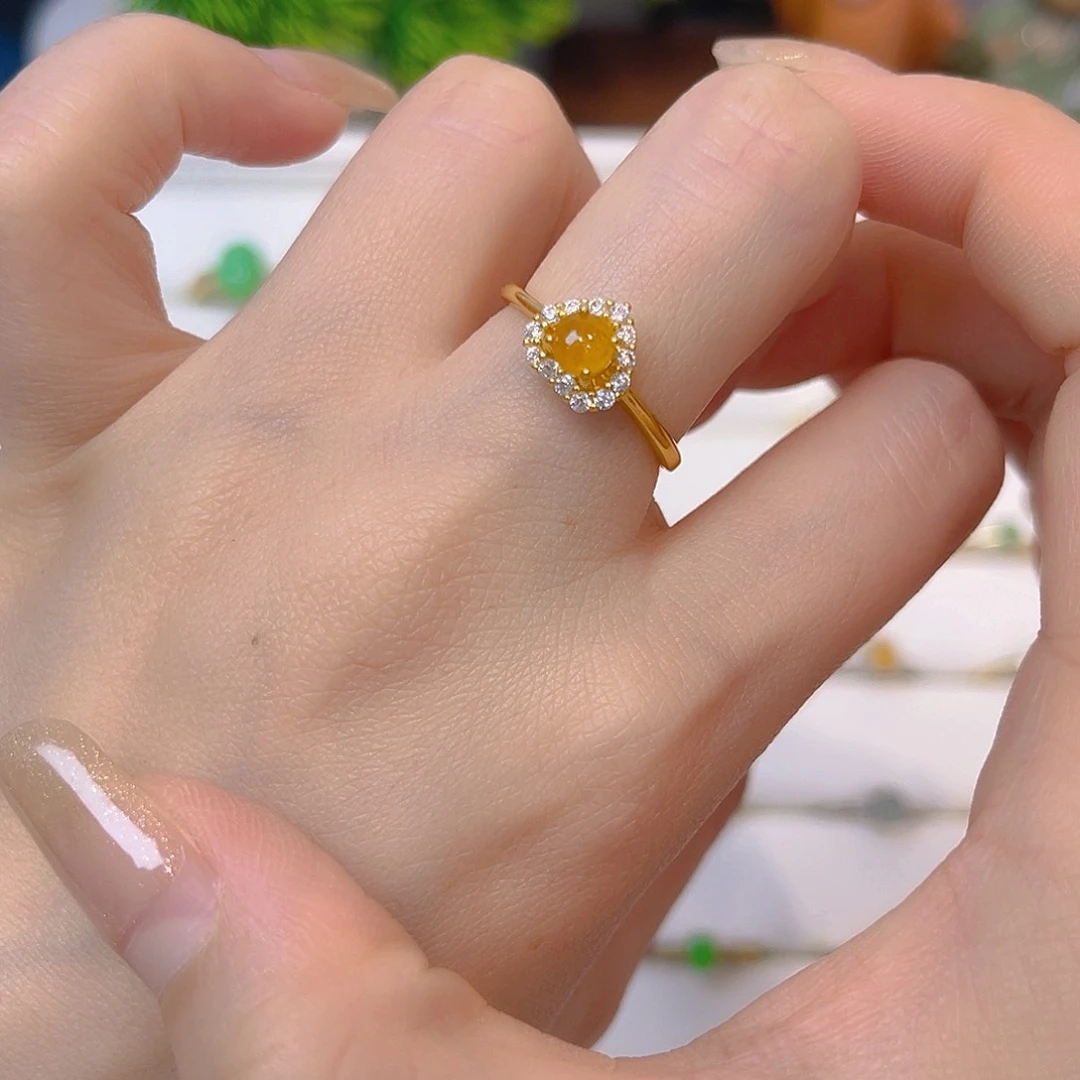 翡翠戒指银S925镶嵌我