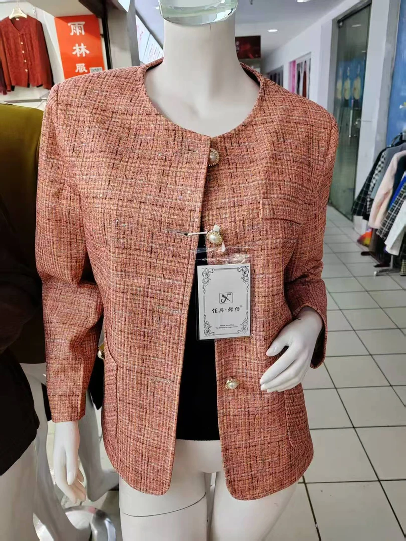 拼接厚款短款秋季小香风女短外套上衣女装大衣休闲春季气质