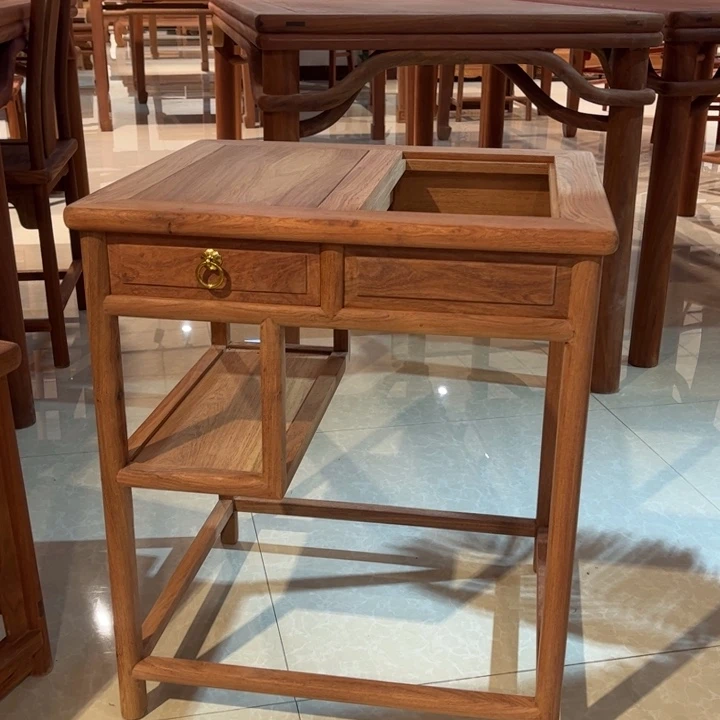 红***豆成套家具花梨木类缅花茶水架56.48.65