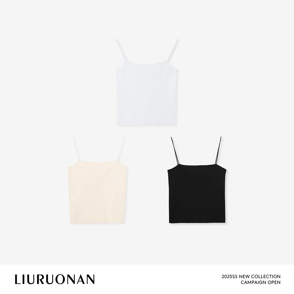 LIURUONAN 25SS【夏日版本】三色打底针织吊带小背心内搭打底上衣