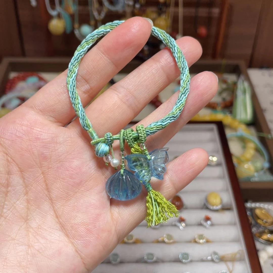 海蓝宝石手绳未镶嵌余*手绳