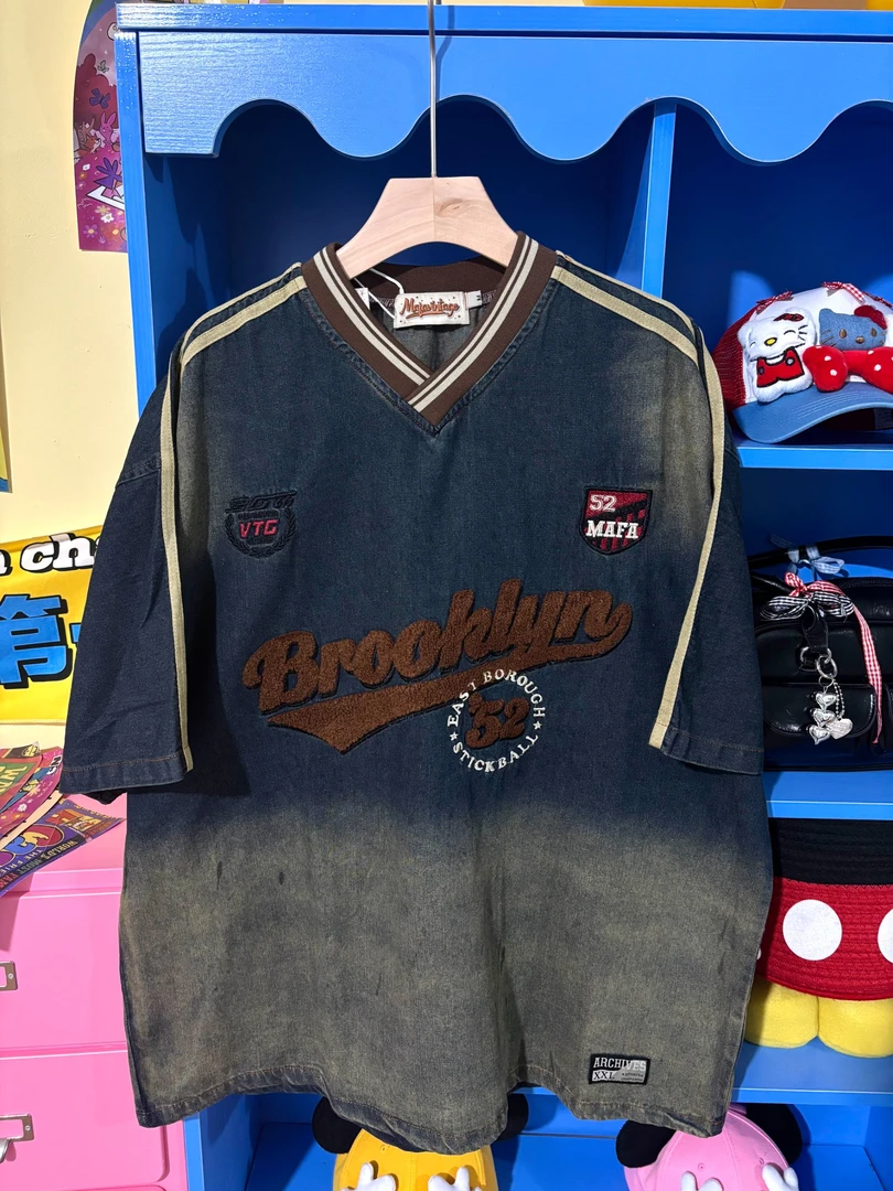 Nabi 美式街头牛仔T恤时尚潮流MT089