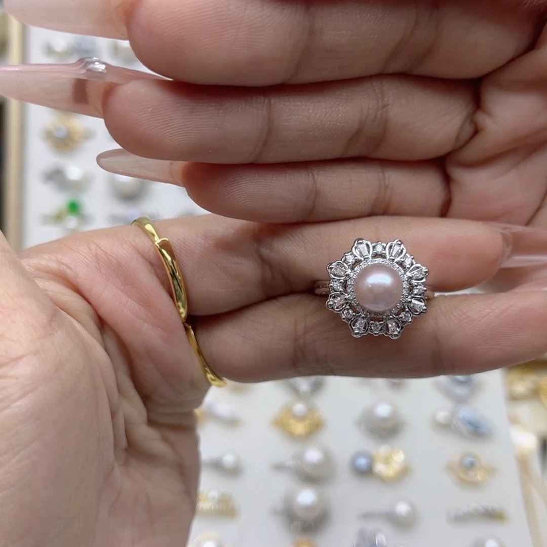 长****戒指合金淡水珍珠