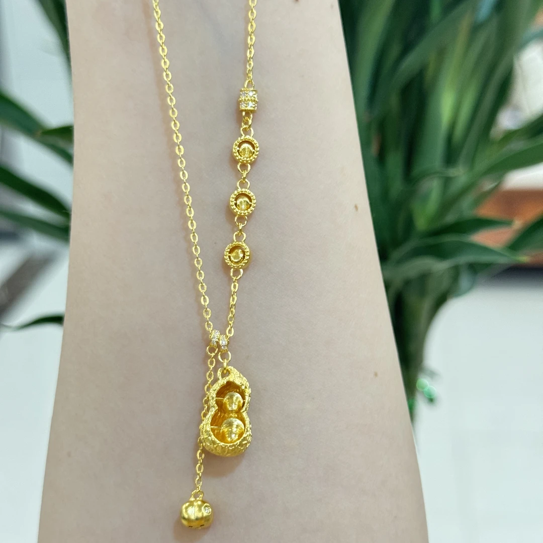 江江-G/Z【好柿花生点钻套链】足金999精工5G（附加188/88）