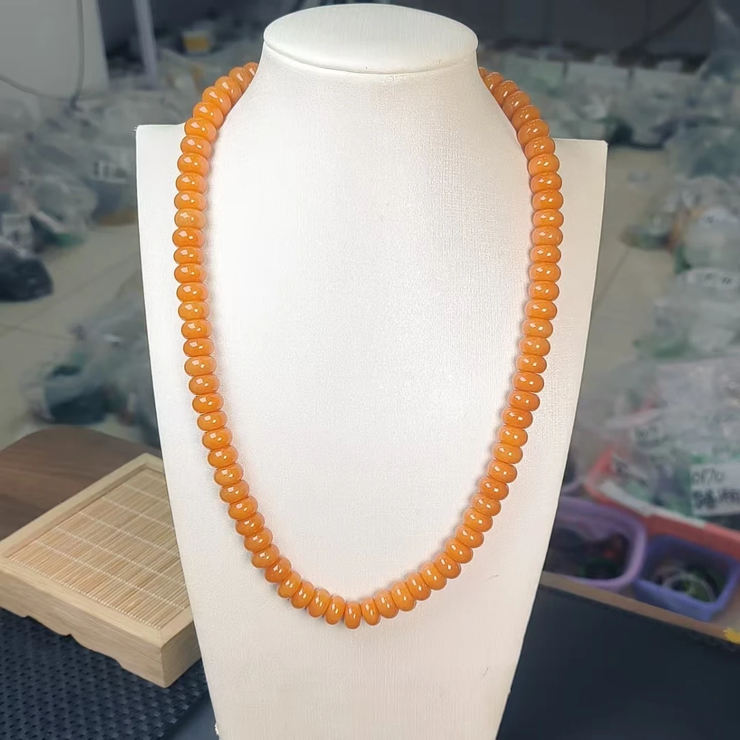 (聚宝严选）A850橙黄算盘妈妈链10百搭素款妈妈款时尚精美冰