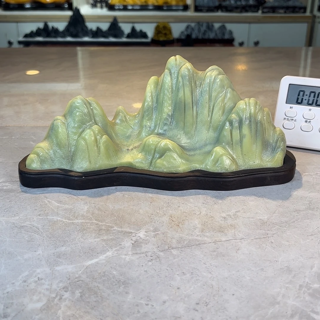 夜***船灵璧石手工雕刻奇石摆件