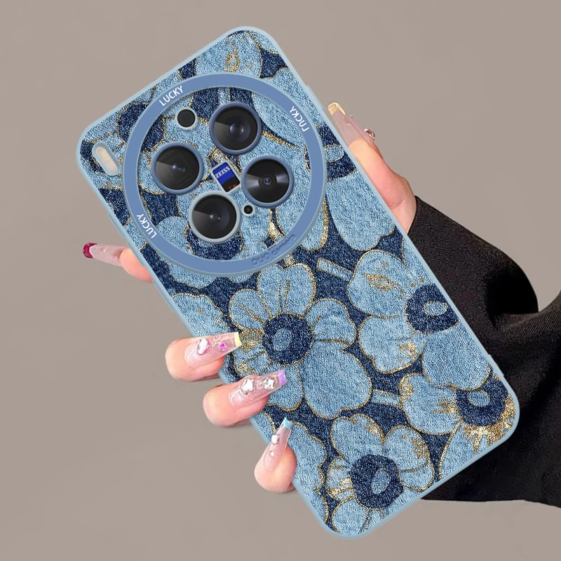 金绒花织梦适用vivox300手机壳x300pro女艺术x200pro高级感保护套