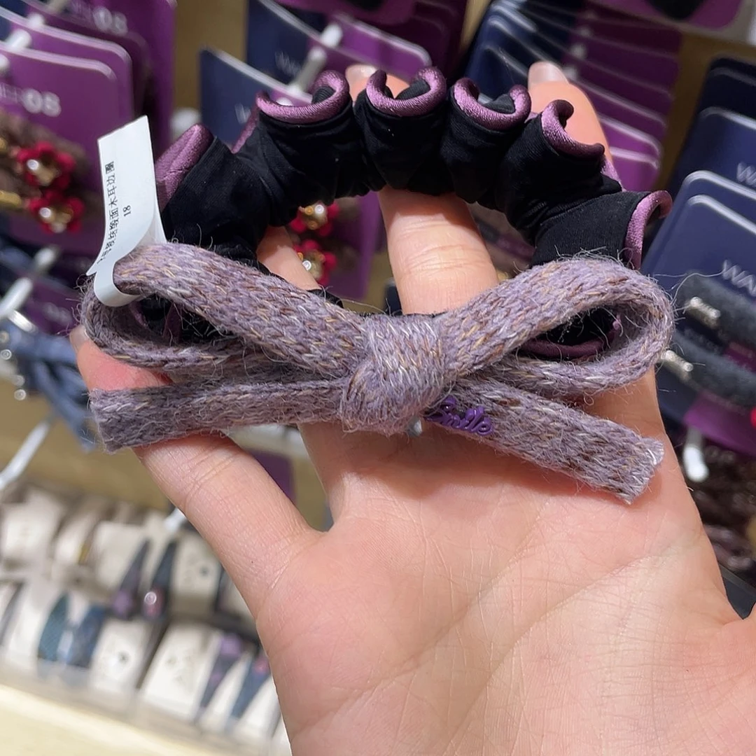 布艺非金属紫色蝴蝶结面膜