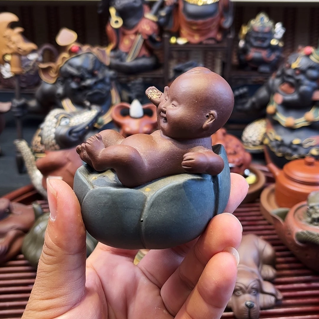 紫砂茶杯高端紫砂雕塑微瑕