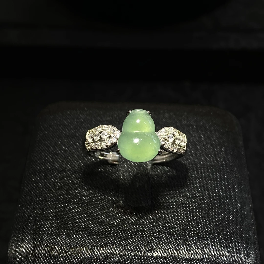 73277天然A货翡翠葫芦戒指