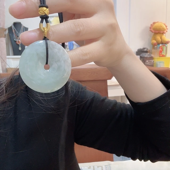 翡翠未镶嵌颈饰平安扣 大尺寸 福利