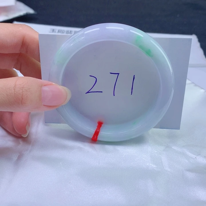 翡翠未镶嵌手镯58圈口